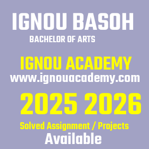 IGNOU BASOH SOLVED ASSIGNMENT 2025 2026